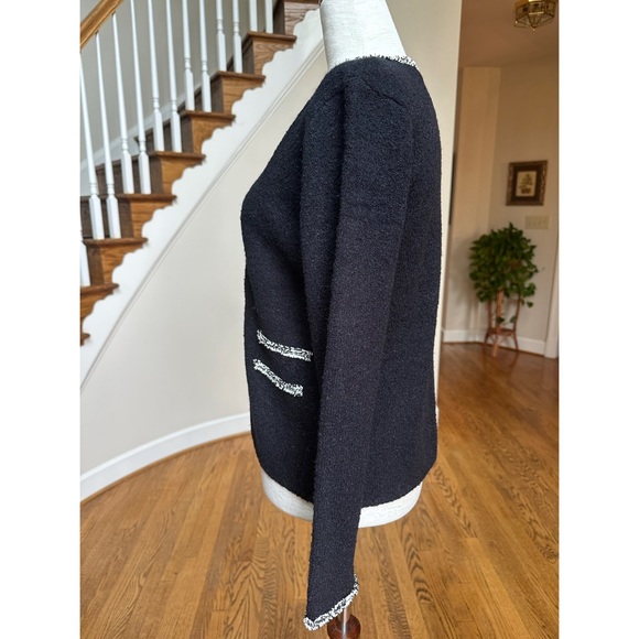 Sioni Essentials Black Boucle Open Sweater Jacket, NWT, S - Picture 7 of 14